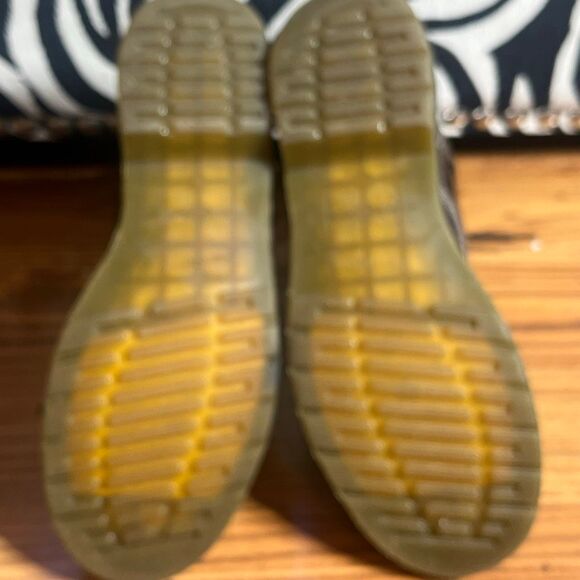 Dr. Martens Pascal Woman’s Metallic Gun mettle Combat Boots  Sz 11 Preowned - Picture 9 of 12